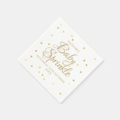 Serviette En Papier Confettis coeurs dorés Baby Sprinkle/ Shower (Coin)