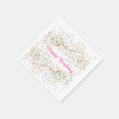 Serviette En Papier Confettis colorés (Coin)