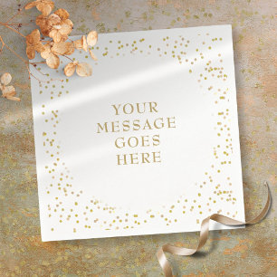 Serviette En Papier Confettis de poussière d'or élégants personnalisés