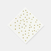 Serviette En Papier Confettis dorés Faux papier métallisé Moderne Chic (Coin)