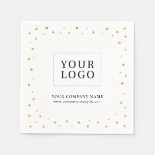 Serviette En Papier Confettis dorés Logo personnalisé pour la promotio