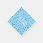 Serviette En Papier Confettis Rose Bébé Baptême (Coin)