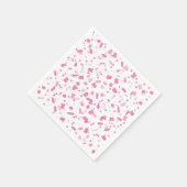 Serviette En Papier Confettis Rose Bébé Baptême (Coin)
