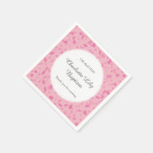 Serviette En Papier Confettis Rose Bébé Baptême (Coin)