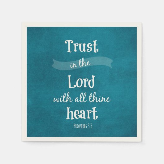 Serviette En Papier Confiance dans le Seigneur Bible Verse (Devant)