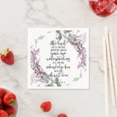 Serviette En Papier Confiance dans le Seigneur floral (En situation)