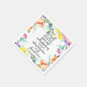 Serviette En Papier Confiance dans le Seigneur floral (Coin)