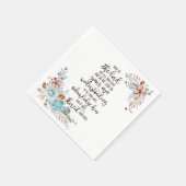 Serviette En Papier Confiance dans le Seigneur floral (Coin)