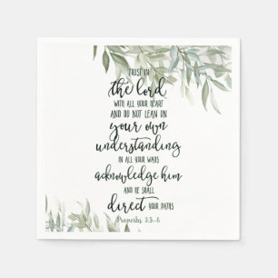 Serviette En Papier Confiance dans le Seigneur floral