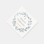 Serviette En Papier Confirmation blue wreath  (Coin)