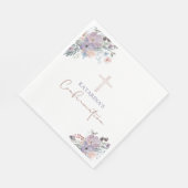 Serviette En Papier Confirmation de la croix Fleur sauvage aquarelle (Coin)