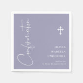 Serviette En Papier Confirmation de script pour filles (Devant)