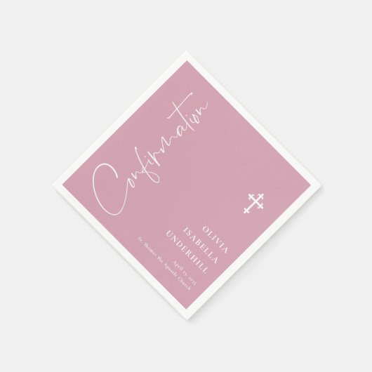 Serviette En Papier Confirmation de script pour filles (Coin)