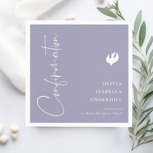 Serviette En Papier Confirmation de script pour filles