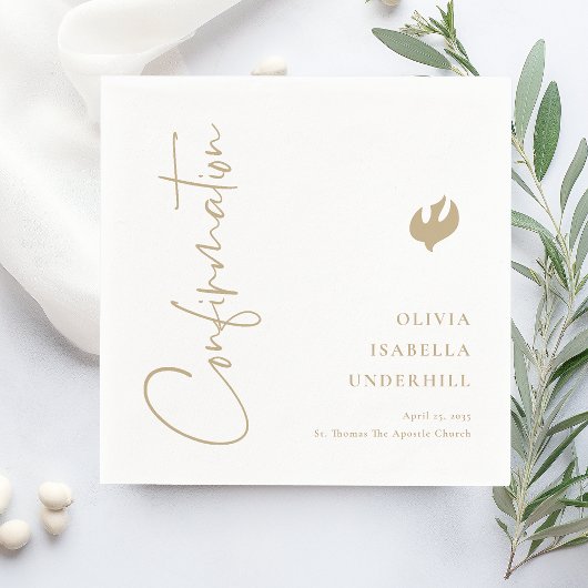 Serviette En Papier Confirmation de script pour filles