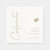 Serviette En Papier Confirmation de script pour filles (Devant)