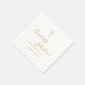 Serviette En Papier Confirmation de signature dorée moderne (Coin)