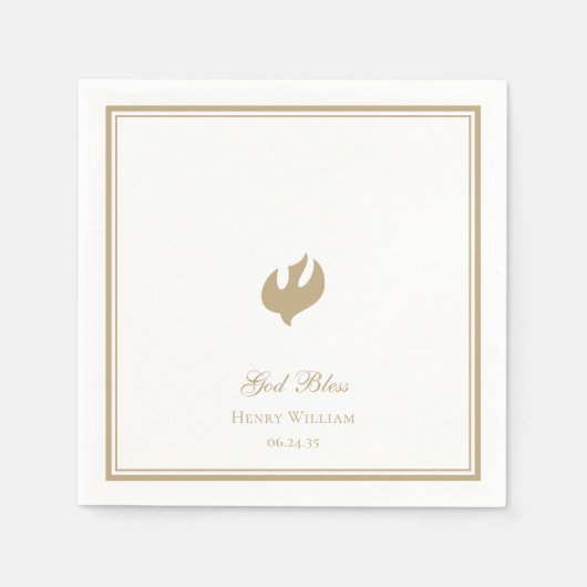 Serviette En Papier Confirmation du garçon Dieu béni (Devant)