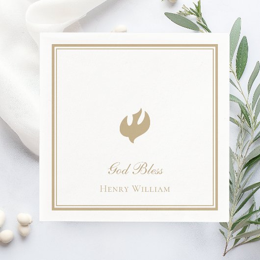 Serviette En Papier Confirmation du garçon Dieu béni