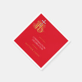Serviette En Papier Confirmation du logo Red White Gold (Coin)