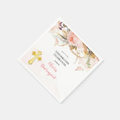 Serviette En Papier Confirmation du papillon de pivoine botanique rust (Coin)