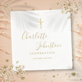 Serviette En Papier Confirmation du script de signature doré moderne