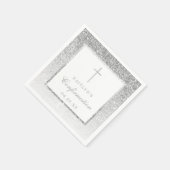 Serviette En Papier Confirmation Élégante De Parties scintillant Argen (Coin)