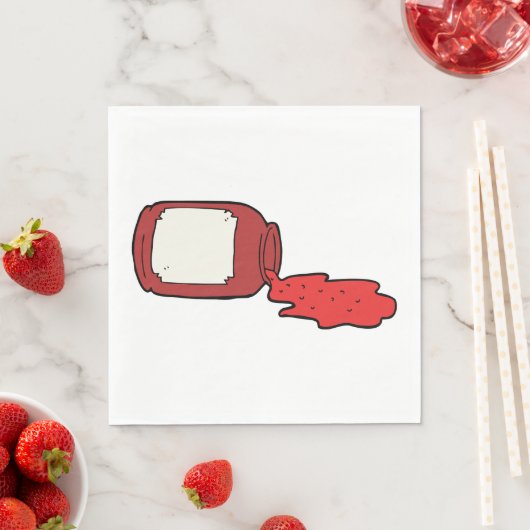 Serviette En Papier Confiture déversée Cute Jelly Rouge Jar (En situation)