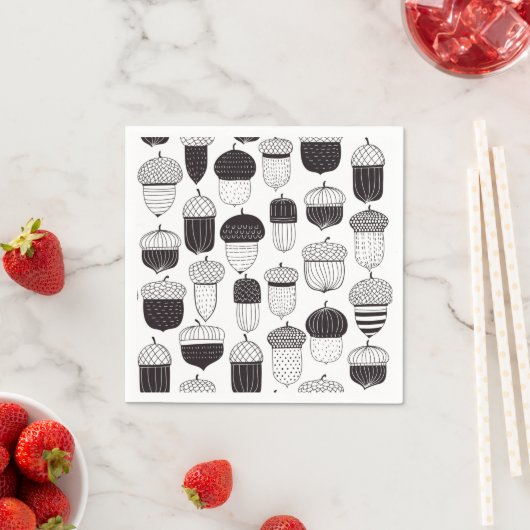Serviette En Papier Conflit de Doodle motif d'automne (En situation)