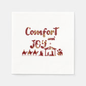 Serviette En Papier Confort Et Joie Nativité Christian Noël (Devant)