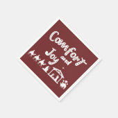 Serviette En Papier Confort Et Joie Nativité Christian Noël (Coin)