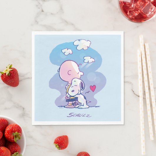 Serviette En Papier Confort et sécurité | Charlie & Snoopy Hug (En situation)