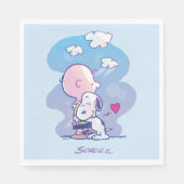 Serviette En Papier Confort et sécurité | Charlie & Snoopy Hug (Devant)