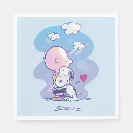 Serviette En Papier Confort et sécurité | Charlie & Snoopy Hug (Devant)