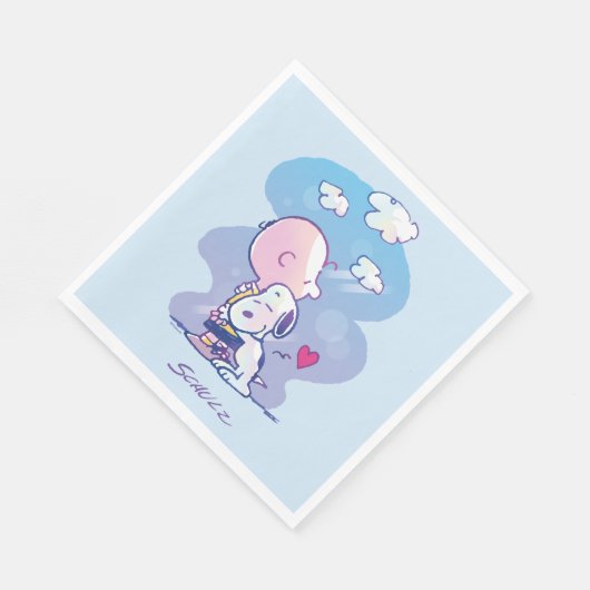 Serviette En Papier Confort et sécurité | Charlie & Snoopy Hug (Coin)