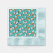 Serviette En Papier Congés gaufres crème glacée et motif de yaourt con (Devant)