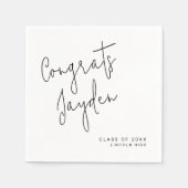 Serviette En Papier Congradations de script moderne simple (Devant)