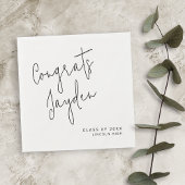 Serviette En Papier Congradations de script moderne simple