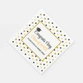 Serviette En Papier Congrats d'or moderne Classe de Graduation de 2025 (Coin)
