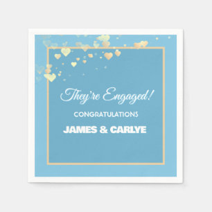 Serviette En Papier Congrats Fiançailles Classiques Et Personnalisés