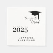 Serviette En Papier Congrats Grad Class Year Graduation (Devant)