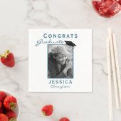 Serviette En Papier Congrats Modernes Diplômés Photo (En situation)