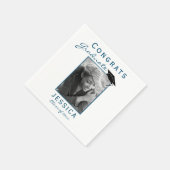 Serviette En Papier Congrats Modernes Diplômés Photo (Coin)
