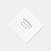 Serviette En Papier Congratulations graduate name class of 20XX type w (Coin)