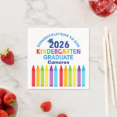 Serviette En Papier Congratulations Kindergarten Graduate Custom Party (En situation)
