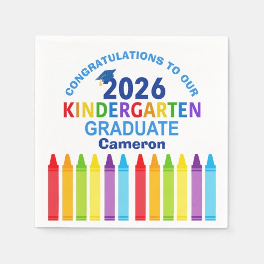 Serviette En Papier Congratulations Kindergarten Graduate Custom Party (Devant)