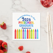 Serviette En Papier Congratulations Preschool Graduate Custom Party (En situation)