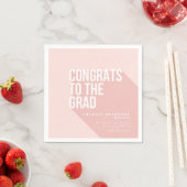 Serviette En Papier CONGRÈS LONG SHADOW TO THE GRAD blush (En situation)