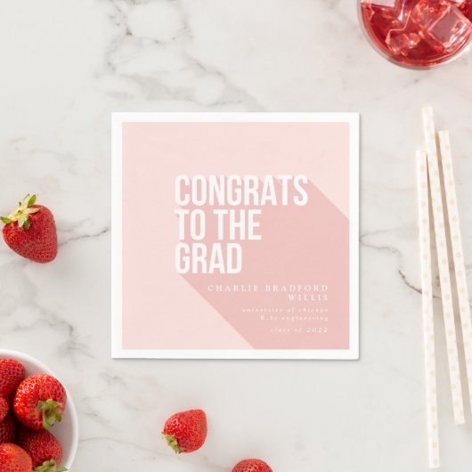 Serviette En Papier CONGRÈS LONG SHADOW TO THE GRAD blush (En situation)
