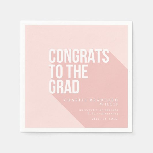 Serviette En Papier CONGRÈS LONG SHADOW TO THE GRAD blush (Devant)